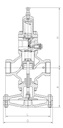 Genebre Fig: 2274 Pilot operated Pressure Reducing Valve. 1/2". Threaded ends acc. to ISO 7-1,