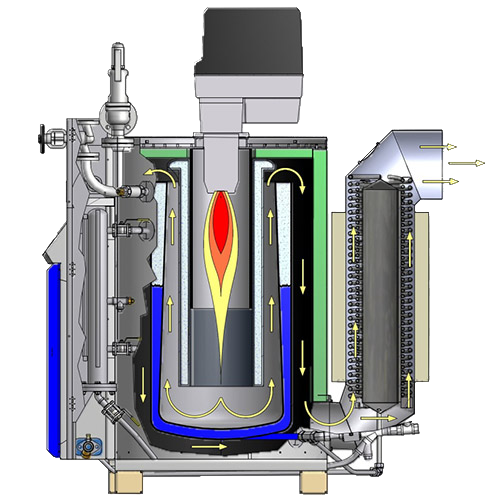 Jumag Steam Boiler DG160 WITHOUT BURNER steam production up to 160 Kg/h (105kW)