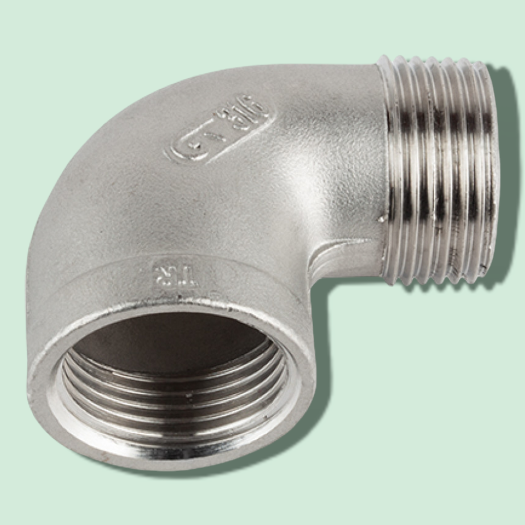 1/4" Stainless Steel M/F Elbow 316