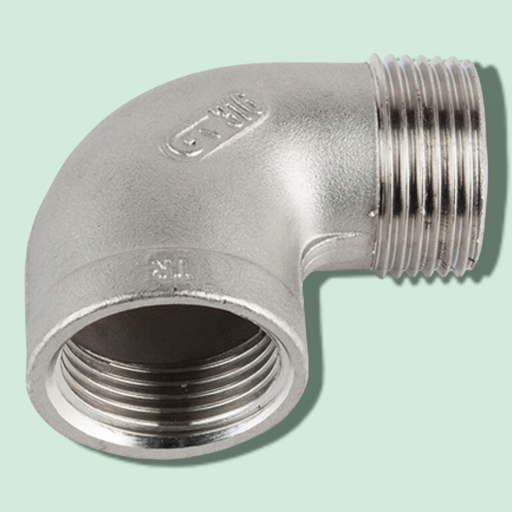 [P104008] 1/4" Stainless Steel M/F Elbow 316